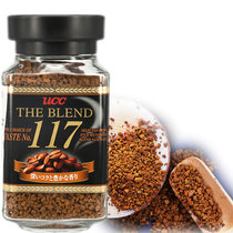 Japan imported Ushi UCC instant coffee No. 117 Pure strong fragrance bitter black coffee bottle 90g