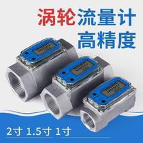Flow meter sewage aluminum alloy instantaneous flow meter digital large flow stainless steel chemical water number explicit table accessories 