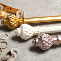 2020 new muted Roman pole track aluminum alloy nano silenced thickened window curtain rod double rail single double pole