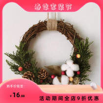 Wood Seeds SOUL Hand for Christmas vines Circle Doors Hanging Accessories Send Boys Dry Flowers Gift Diy Material Bag