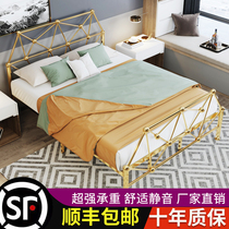 Iron bed modern simple luxury 1 5m1 8m double bed 1 2 m single bed Nordic steel pipe bed
