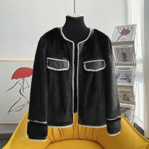 zqqz whole mink coat womens round neck 2021 new fashion fragrant style short mink fur coat 3005