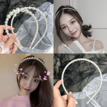 Retro French pearl headband fairy temperament elegant pressure hair headdress 2021 New Net Red simple headband