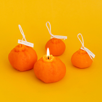 Nordic ins wind scented candle Girl heart cute fruit ugly Orange Creative decoration fragrance ornament Hand gift