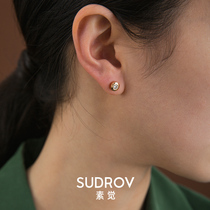 Sujue niche design high-grade sense earrings womens sterling silver temperament simple and wild stud earrings 2019 new earrings trend