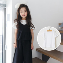 Girls Summer Dress T-shirt Short Sleeve 2021 New Product Korean niche Cotton Stretch base shirt Tong Simple Top