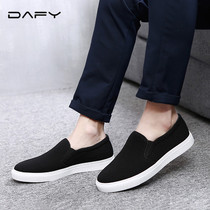 Light luxury brand low-help leisure old Beijing cloth shoes men lazy pedal breathable versatile canvas shoes trend Korean version