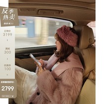 CC fur human peach Spain imported Tuscan fur coat female winter