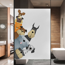 Toilet anti-peep sliding door bedroom toilet cellophane window shading sunscreen bathroom film light transparent opaque