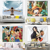 One Piece animation background cloth ins hanging cloth room decoration wall cloth dormitory decoration decoration tapestry Lufei