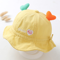 Baby hat spring and autumn thin 3-24 months cotton cute adjustable spring and summer sunshade men and women baby fisherman hat