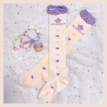 Xiaoxis soft world Japanese cute sweet soft sister lace love long tube jk uniform lolita socks