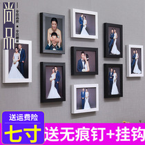 Combination wedding photo 5 inch suit five inch light luxury 7 inch frame wall creative hanging wall seven inch Chinese childrens background wall