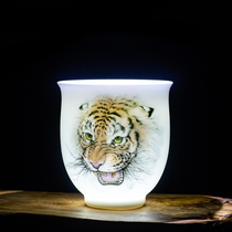 Heavy Industry Silk Hair Hand-painted Chinese Ceramic Art Lifetime Achievement Award Yuan Shu Fan Tea Cup Cup Single Cup High-end