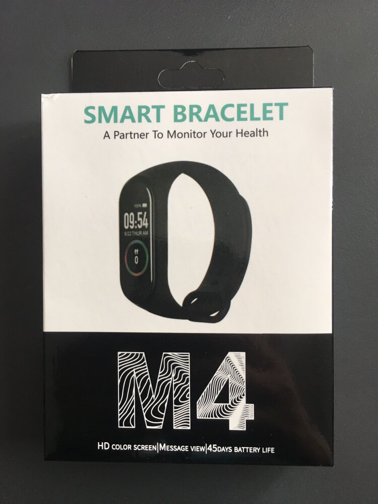 New sports smart bracelet M4 bluetooth men's and women's color screen detection sports data step counter WeChat bracelet