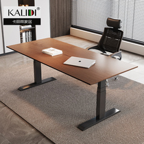 Minimalist electric lifting solid wood desk light luxury modern minimalist study high-end living room office large desk workbench