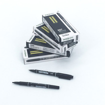  Small double-headed marker pen is not easy to fade Oily pen label plug-in brand writing pen Water and drought resistance
