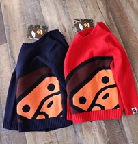bape childrens clothing new autumn and winter apes head mens and womens sweater bottomed cotton sweater