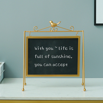 iins creative wrought iron birds literary blackboard message board TV cabinet living room window decoration decoration props