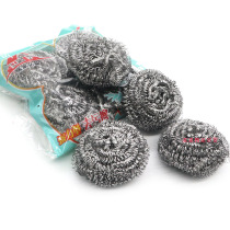 Stainless steel cleaning ball steel ball home kitchen dishwashing steel ball steel wool bowl brush pot iron wire ball 4 packs