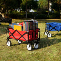 Animal husbandry outdoor camping camp supermarket shopping trolley Small pull trolley Folding shopping cart Ground push portable car