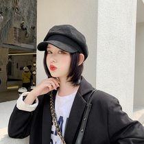 Hat female Korean version of tide autumn and winter summer Joker Japanese British retro painter newsboy octagonal hat beret ins