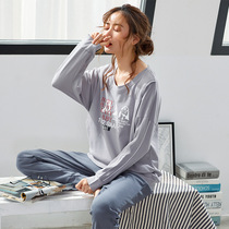 Nursing clothing Autumn and winter wear fat increase 200 kg fat mm can wear long-sleeved large size month clothes feeding clothes