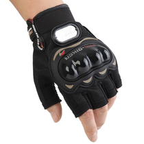 Motorcycle rider summer riding wear-resistant half-finger locomotive summer breathable non-slip thin gloves men and women anti-fall