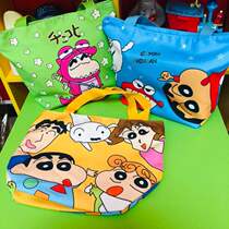Cute cartoon Joker Crayon Shin easy to carry Bento bag zipper handbag