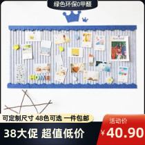 Nail Free Creative Vertical Groove Striped Felt Board Home Photo Wall Sticked Message Board Kindergarten Decorated Works Display Board