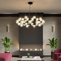 Living Room Lamp Nordic Creative Personality Restaurant Chandeliers glass bedrooms modern minimalist Magic Bean Molecular Chandelier