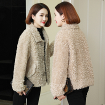 Zqqz sheared wool coat women's short fur one 2019 new lamb wool fur coat 8275