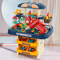 Childrens house screw tool table electric drill simulation disassembly disassembly toy 4 set 3 boy 5