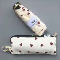 Japan Imports WPC Mini Super Light Sunny Rain Sun Umbrella Black Glue Loving Light Weight Convenient Three Fold Five Fold Pen Bag Umbrella