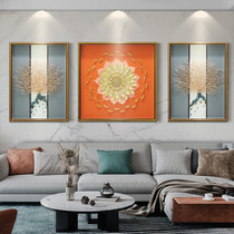 Light luxury living room decorative painting high-grade atmospheric villa physical hanging painting sofa background wall modern manual three-dimensional mural