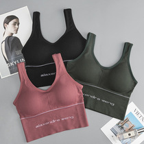 Sports lingerie Women Summer thin Yoga Running Big U Beauty Back Smear Vest without steel ring Poly Bra Wrap Breast Wrap