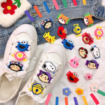 Shoes lace buckle decoration cartoon accessories cute shoe buckle canvas shoes lazy shoes flower buckle detachable small flower pin
