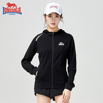 Lonsdale Dragon Lion Dell Cardigan Sweater Women Spring and Autumn Hooded Joker Sports Top Slim Knitted Jacket