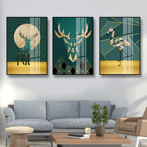 Modern minimalist abstract geometric elk Nordic combination decorative painting decorative painting bedroom sofa wall decoration living room painting