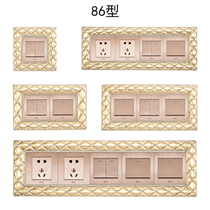 Switch stickers wall stickers socket decorative living room home simple modern European style 118 Type 15 hole switch protective cover