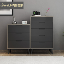 Nordic chest simple modern bedroom storage three-way cabinet four-chest cabinet economic living room high and low combination lockers