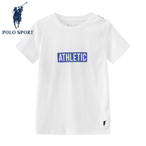 Polosport boy short sleeve t shirt pure cotton white summer children in childhood shirt