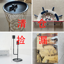 Clearance special stock home furnishings accessories wall decoration iron fruit basket rack solid wood creative decoration groceries