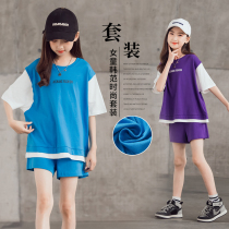 Big Girl Summer Clothing Sports Suit Net Red Fried Street Day Fatgirl Girl Summer Clothes Short Sleeve Loose 11 One 15