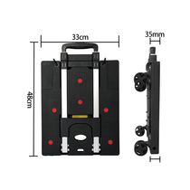 Folding luggage cart Shopping cart trolley cart Detachable shopping bag Waterproof Oxford cloth shopping cart Simple duffel bag