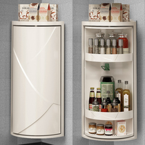 Kitchen Corner Swivel Shelve Special Seasoned Goods Locker 360-degree rotatable anti-oil stain containing cabinet