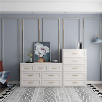 American light and luxurious five fighting cabinet solid wood modern minimalist six bucket closet bedroom living room with storage locker white chest of drawers