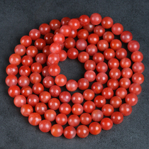 9 9 9-10 7mm162 90 grams Baoshan Big Diameter round color Jianan red agate multi-circle Buddha beads
