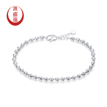 Yuanshengfu new PT950 fashion laser bead car flower platinum bracelet platinum laser bead hand jewelry Womens