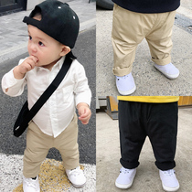 Baby pants baby boy baby boy treasure card its color baby long pants casual pants little boy 0 1 ½ male spring spring